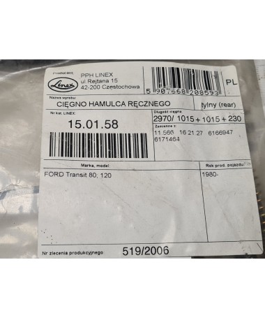 Linka hamulca ręcznego Ford TRANSIT 85-92