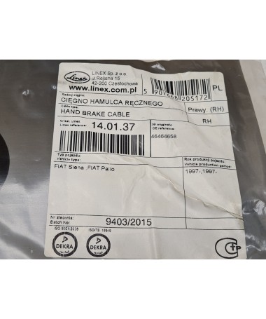 Linka hamulca ręcznego Fiat SIENA