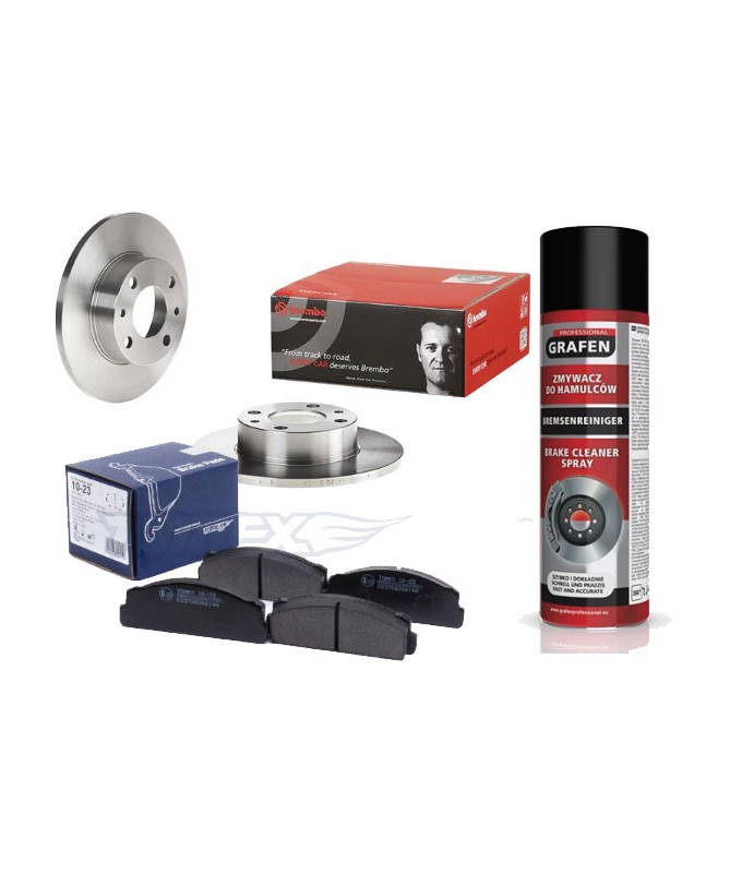 ZESTAW TARCZE PLUS KLOCKI PRZÓD FIAT 125P, 131, FSO 125P ZMYWACZ GRATIS